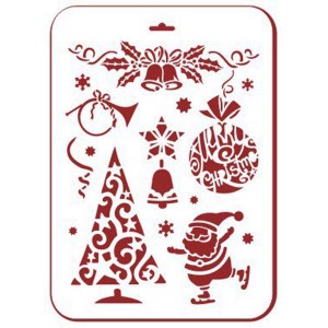 Трафарет Event Design новогодний NGP029 "Рождественские элементы", 31х21 см Трафарет Event Design новогодний NGP029 "Рождественские элементы", 31х21 см